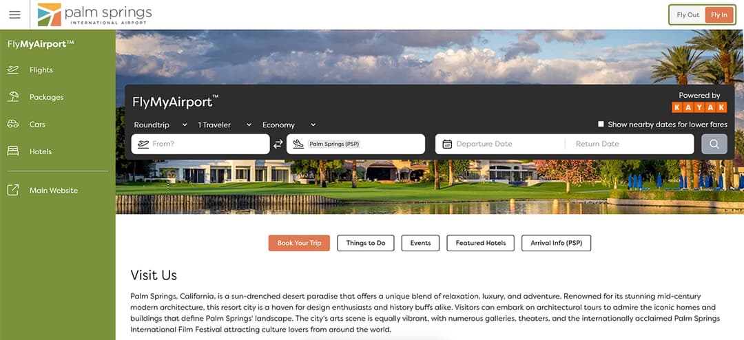 A customized FlyMyAirport® experience